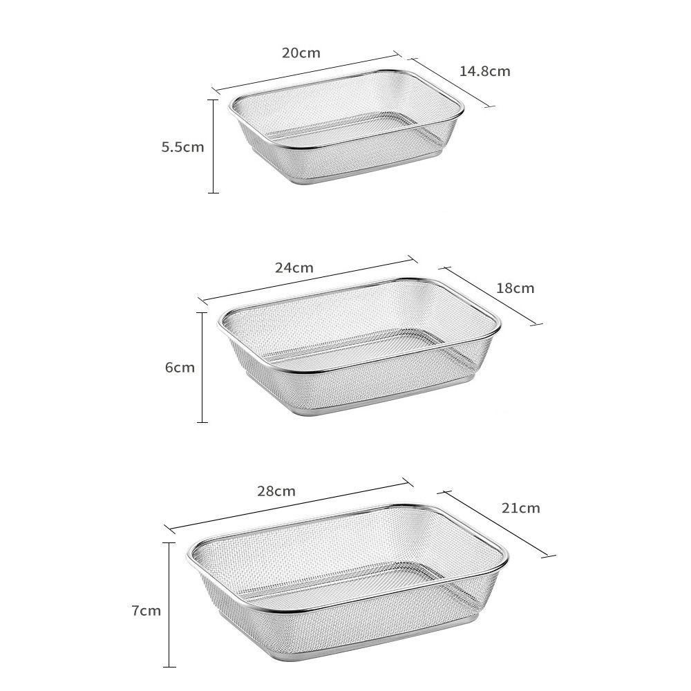 Раковина для мытья риса из нержавеющей стали, утолщенные корзины для организации мелочей, простая корзина для слива