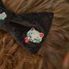 SOCKS APPEAL NAT velvet ribbon pin cat