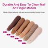 Silicone Practice Fingers Nails Realistic Easy To Clean Nail Art Training Hand Bendable Fake Finger Model