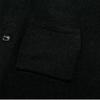 Uniqlo FW23 Серия U Однотонная Свободная Вязаная Рубашка-Куртка Унисекс Куртки Черный 462921-09