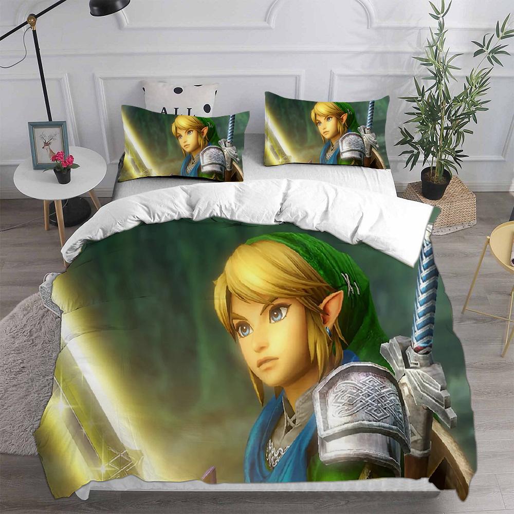 Anime Legend of Zelda Comforter Quilt Bed Cover Duvet Cover Pillow Case 2-3 Pieces EU Single EU Double US Twin Sets Kids Adult