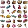 67 Cartoon Candy Dessert Stickers for Decorating Suitcase Pen Guitar Notebook Waterproof Hot Stickers