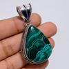 Классический Высококачественный 100% Натуральный Малахит Хризоколла Грушевидный Винтажный Стиль Ювелирные Изделия Ручной Работы Подвеска из Серебра 925 пробы 2" WSJ4857
