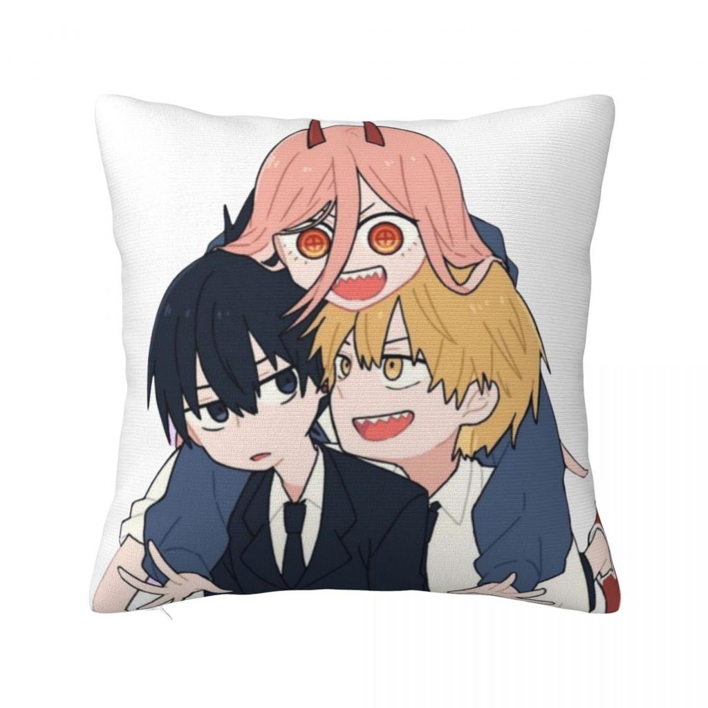 Anime Chainsaw Man Square Pillow Cases Cushion Cover Awesome Zippered Decor Throw Pillow Case Cover for Car