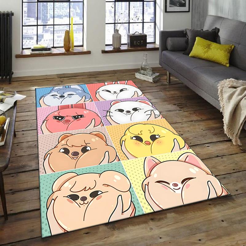 1pc Kpop Team1 Design Area Rug - Non-Slip, Soft & Cozy Floor Mat for Living Room, Bedroom, Office - Indoor/Outdoor Decorative Carpet