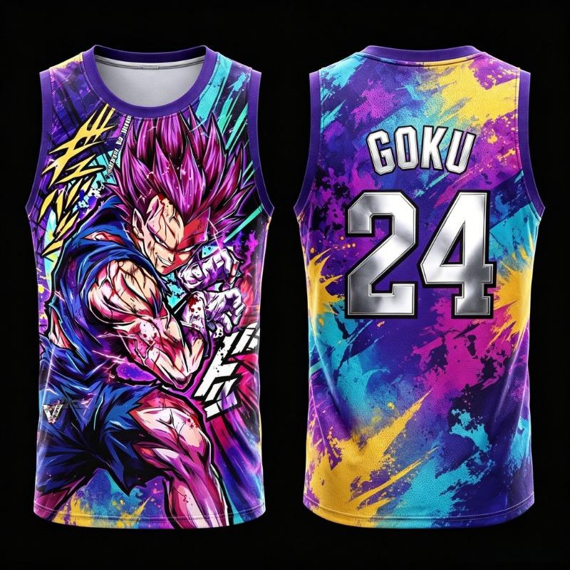 2026 Новый Вегета из Dragon Ball Жилет №23 24 77 11 45 1 2 34 Аниме Взрослый Мужской 3D Печать Специальный Баскетбольный Жилет Дети Y2k