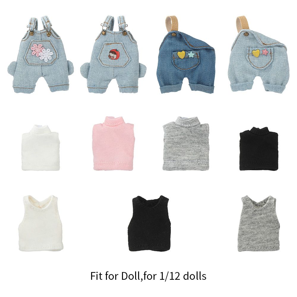 Toys Casual Wears Doll Trousers Casual Pants Clothes Accessories Fashion Jeans Overalls T-shirt