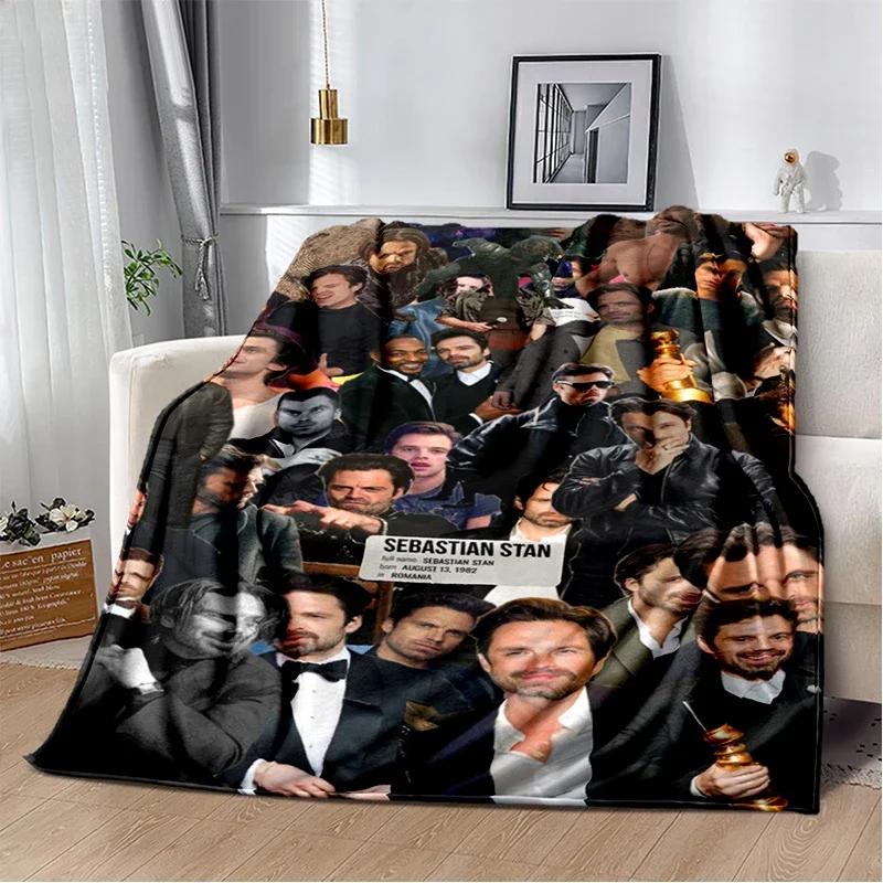 3D Плед из мягкого фланеля с Себастьяном Стэном, красивым актером, для кровати, спальни, дивана, пикника, Покрывало для дивана, офиса, подарок для детей