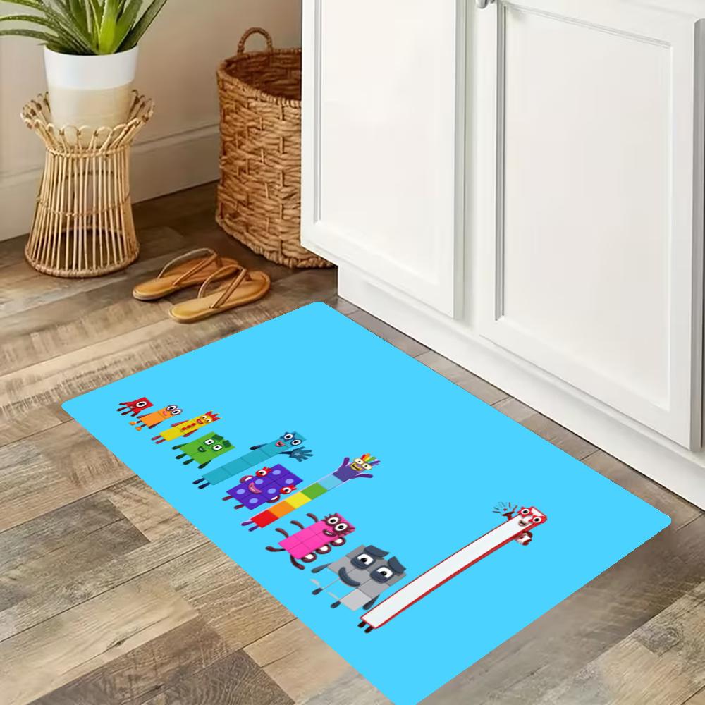 Numberblocks Kitchen Mats Durable Bathroom Pads Comfortable Rugs Carpets For Kitchen Home Office Sink Laundry Room Bathroom Decor