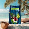 Grinch beach towel Outdoor camping Beach towel for vacation swim Outdoor pool Absorbent bath towel