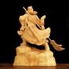 Natural Solid Wood Guan Gong Figure Decoration Statue Hand-carved Suitable for Home Living Room Room Office Decoration