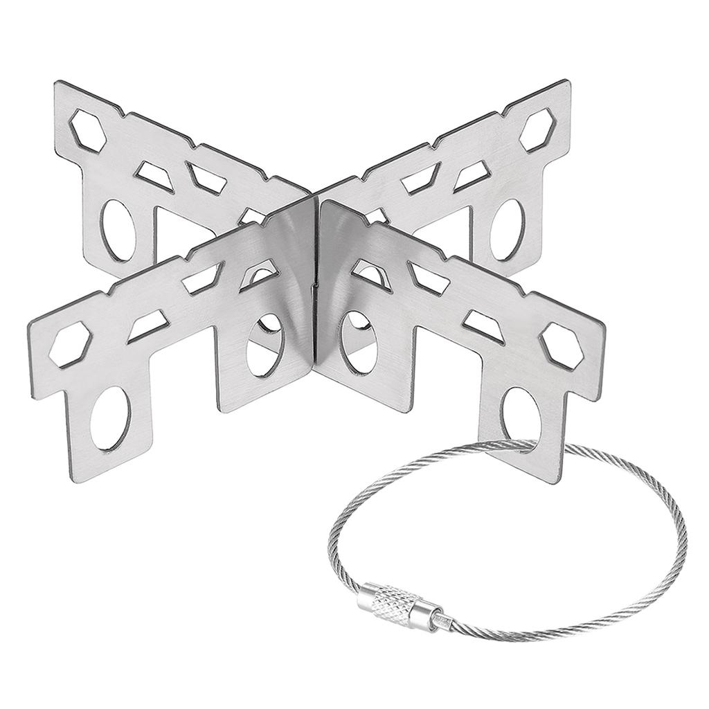 Портативная мини-спиртовая плита из алюминиевого сплава с крышкой и крестовой подставкой для кемпинга и пешего туризма