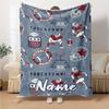 Custom Name American football Theme Printed Blanket - Perfect for Couch, Bed, Travel & Outdoor Use | Machine Washable, Cozy & Durable.