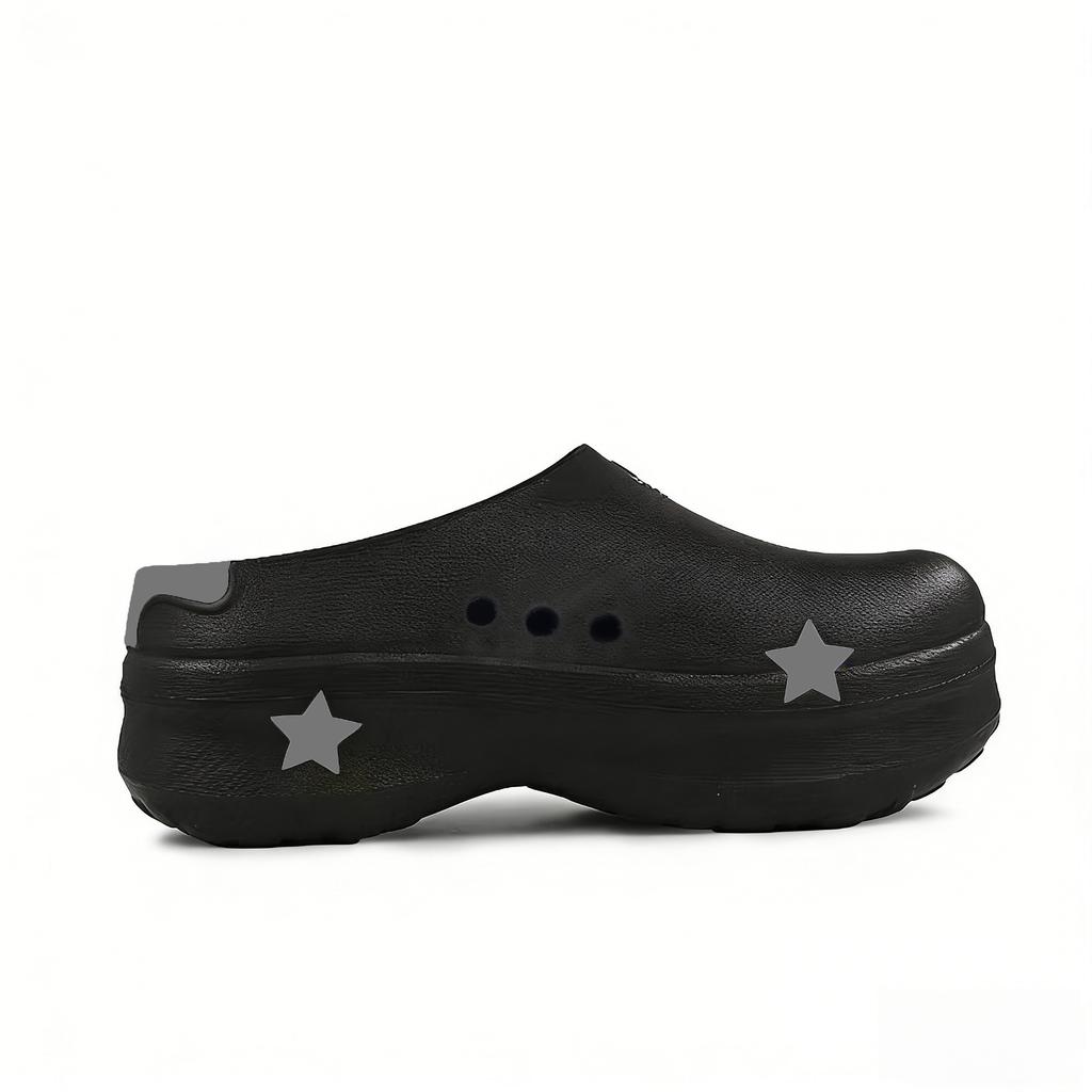 adidas Оригинальные AdiFOM Stan SmithMule EVA Граффити Нескользящие Закрытый Носок Тапочки Женские Черно-Серые IE4626()