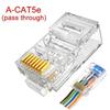 50-1 шт. Проходные коннекторы RJ45 CAT6 CAT5e Экранированные Кристаллические Концевые Позолоченные 8P8C Обжимные Сетевые Кабели Ethernet Модульный Штекер