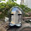 Barbute  Helmet  Knight Wearable Helmet, for Roleplaying Games, Steel Helmet with Lining and Chin Strap