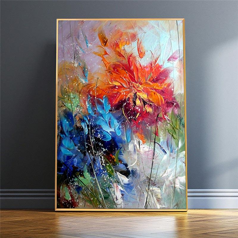 Abstract Watercolor Flowers Canvas Paintings Nordic Posters and Prints Wall Art Pictures for Living Room Home Decor No Frame