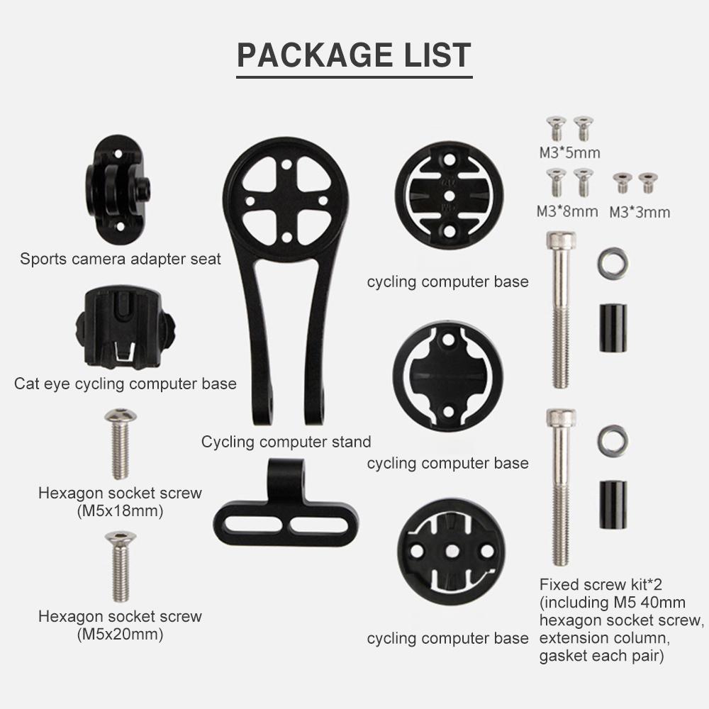 Bike Computer Mount Extend Aluminum Alloy Lightweight Adjustable For Garmin Bryton Cateye Wahoo Bike Computer Bracket