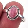 Кольцо из чистого серебра 925 пробы с натуральным родохрозитом ручной работы S.9 e0E18