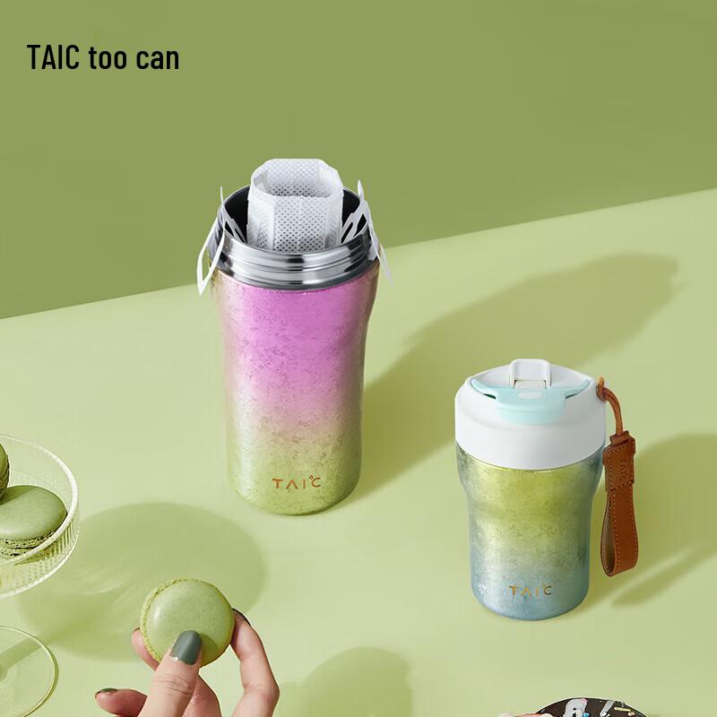 TAIC Титановая термокружка-стакан с трубочкой