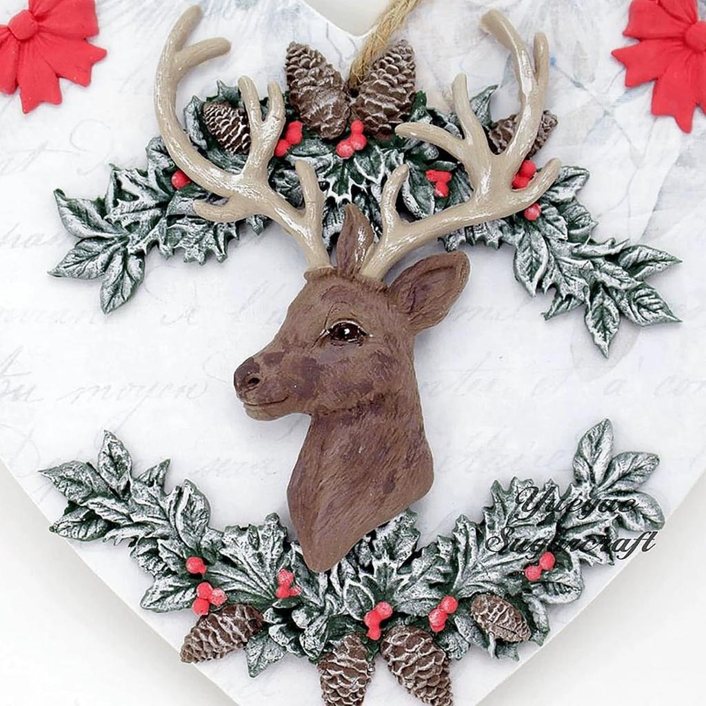 Рождественские силиконовые формы Рождественские шишки Формы для выпечки шоколада для украшения торта Топпер для кексов Конфеты Шоколадная жевательная резинка Форма для полимерной глины