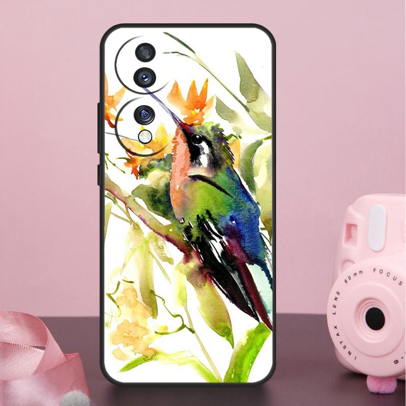 Чехол Колибри и Цветы для Honor Magic 8 Pro 5 6 7 Pro Win X9a X9b X9c X9d X8b X8c 50 70 90 200 400 Lite