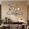 Iron Art Colorful Wine Glass Wall Art 2D Flat Wall Art Sculpture Wine Cup Wall Hanging  Living Room
