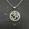 2026 Fashion Personality Party Wear Accessories, Gold-plated Diamond Symbol Pendant