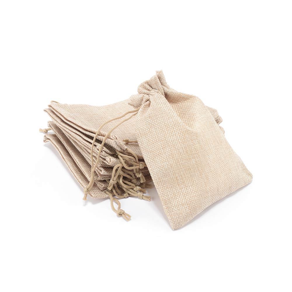 Винтажные праздничные принадлежности мешок свадебные сувениры день рождения конфеты хранения 10 шт мешковины мешки шнурок