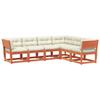 VidaXL Salon de Jardin avec Coussins 6 pcs, Sièges de Patio, Ensemble de Meubles, Mobilier de Terrasse Extérieur, Cire 3217022