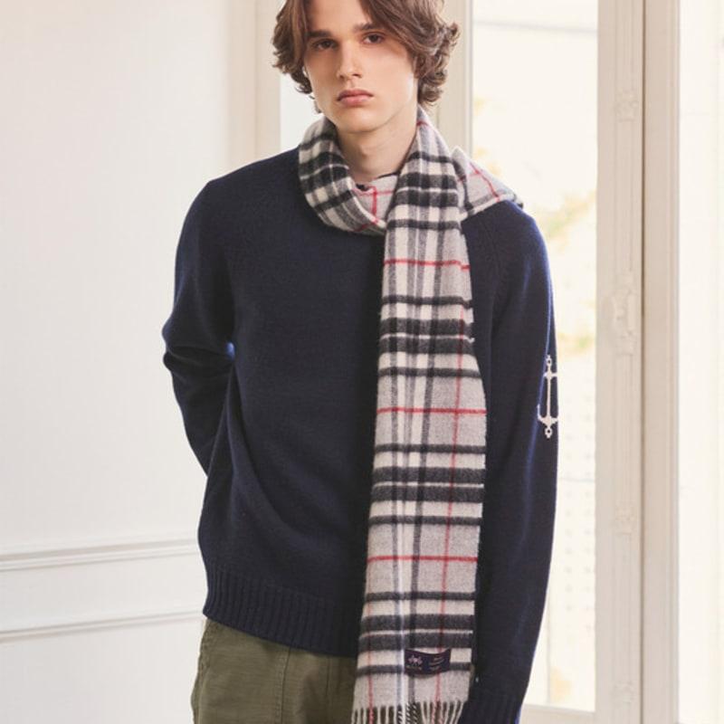 ABRAHAM MOON Шарф из мериносовой шерсти 25 см - Серый Thompson