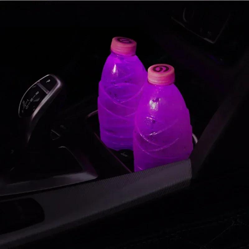 1pc Car Luminous Light Anti Slip Water coaster Mat pad For BMW M E39 E36 E60 E90 E3A4 E46 F30 F10 F20 X5 E53 E34 X1 car styling