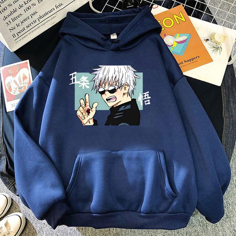 New Anime Satoru Gojo Printing Hoodies Unisex Harajuku Hip Hop Streetwear Casual Sweatshirt For Men And Women