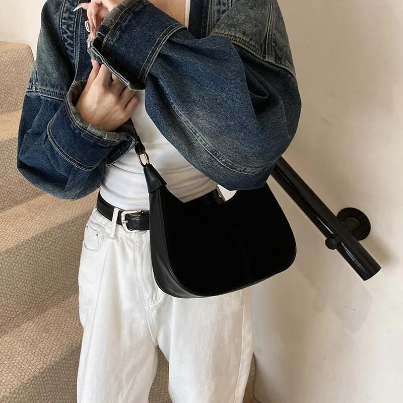 Маленькие подмышечные сумки из искусственной кожи, женская наплечная сумка для женщин, зимний новый тренд, сумка через плечо Y2K, сумки CLE