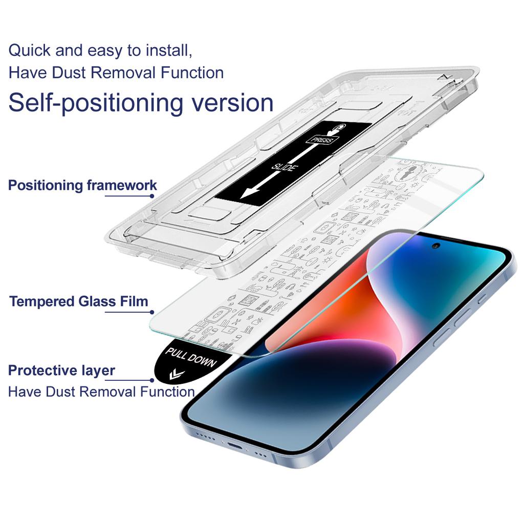 For Xiaomi Redmi Note 14 14S 13 Turbo 3 4 Pro 5G IMAK H Tempered Glass Film Chamber Locator