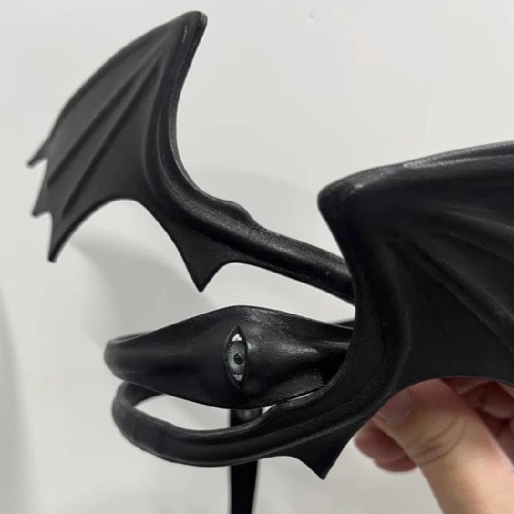 Многоцелевые чокеры из ПУ кожи, ожерелье с крыльями летучей мыши, украшение, портативный аксессуар для музыкальных фестивалей и собраний