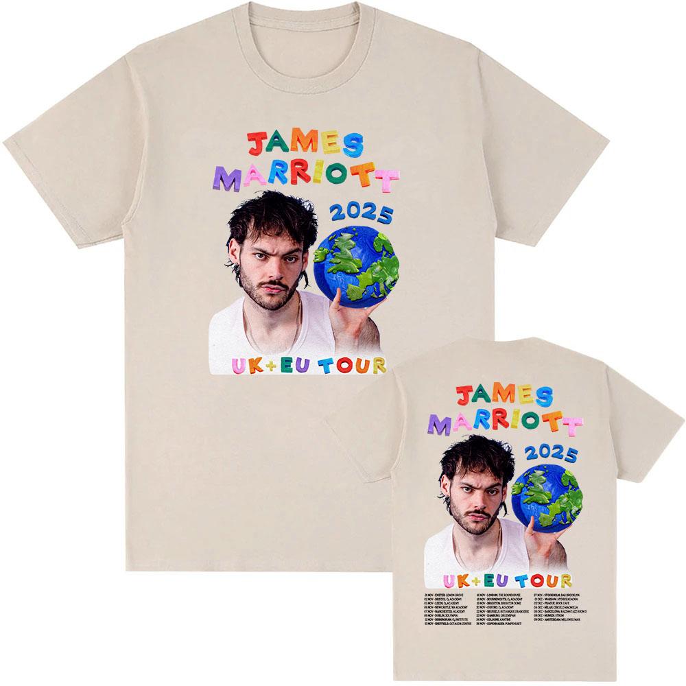 James Marriott UK EU Tour 2025 Tshirt Summer Oneck Fashion Graphic Tshirts Short Sleeve Unisex Women T Shirt Unisex Streetwear