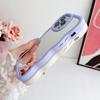 Роскошный зеркальный чехол для телефона для iPhone 15 Plus 14 13 Pro Max 12 Pro 11 с фигурной волнистой рамкой, противоударный защитный чехол для объектива, мягкий чехол