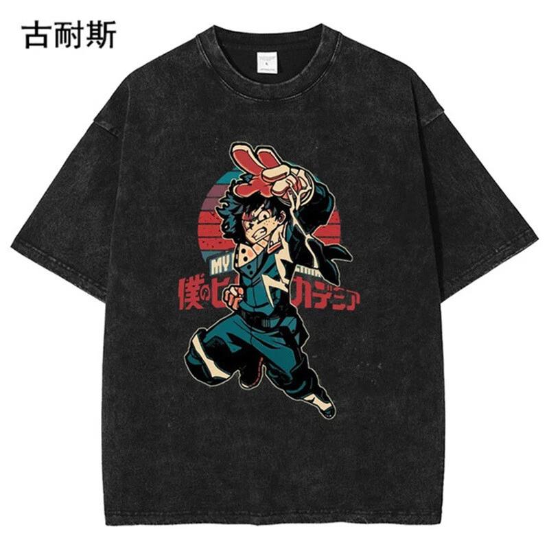My Hero Academia anime manga T-shirt shirt undershirt undershirt cotton Black