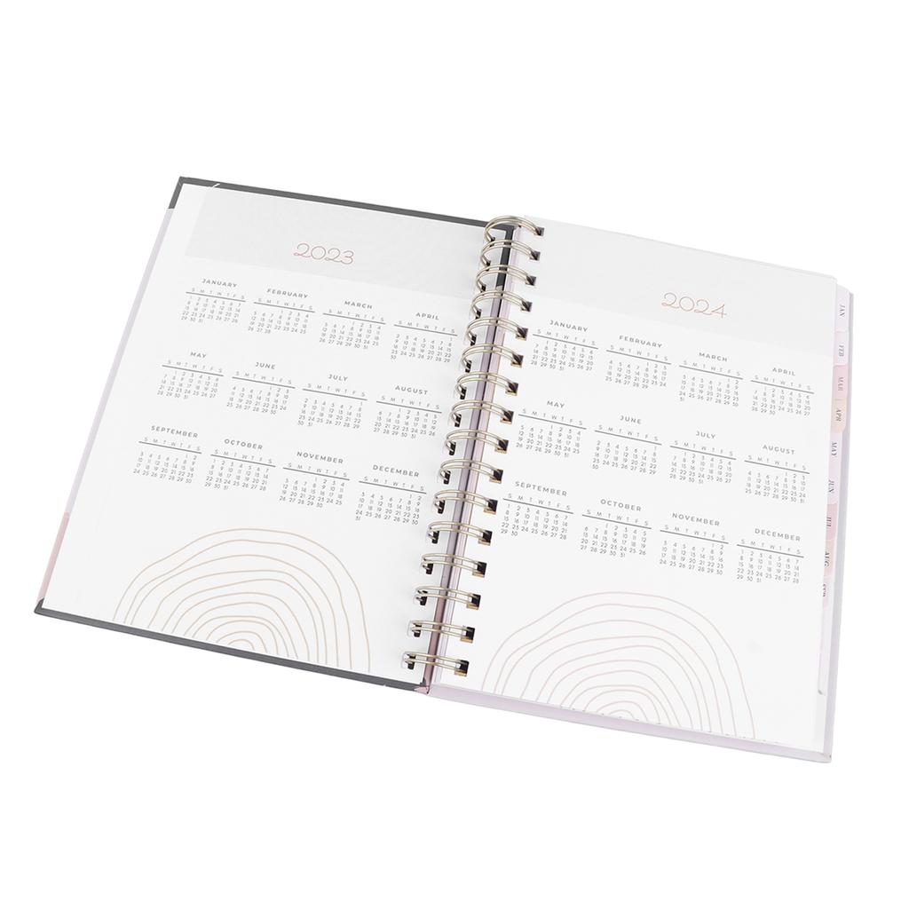 Ежемесячный планировщик формата А5 с двойным переплетом, ежемесячный и еженедельный ежемесячный планировщик, календарная книга с ежемесячными вкладками