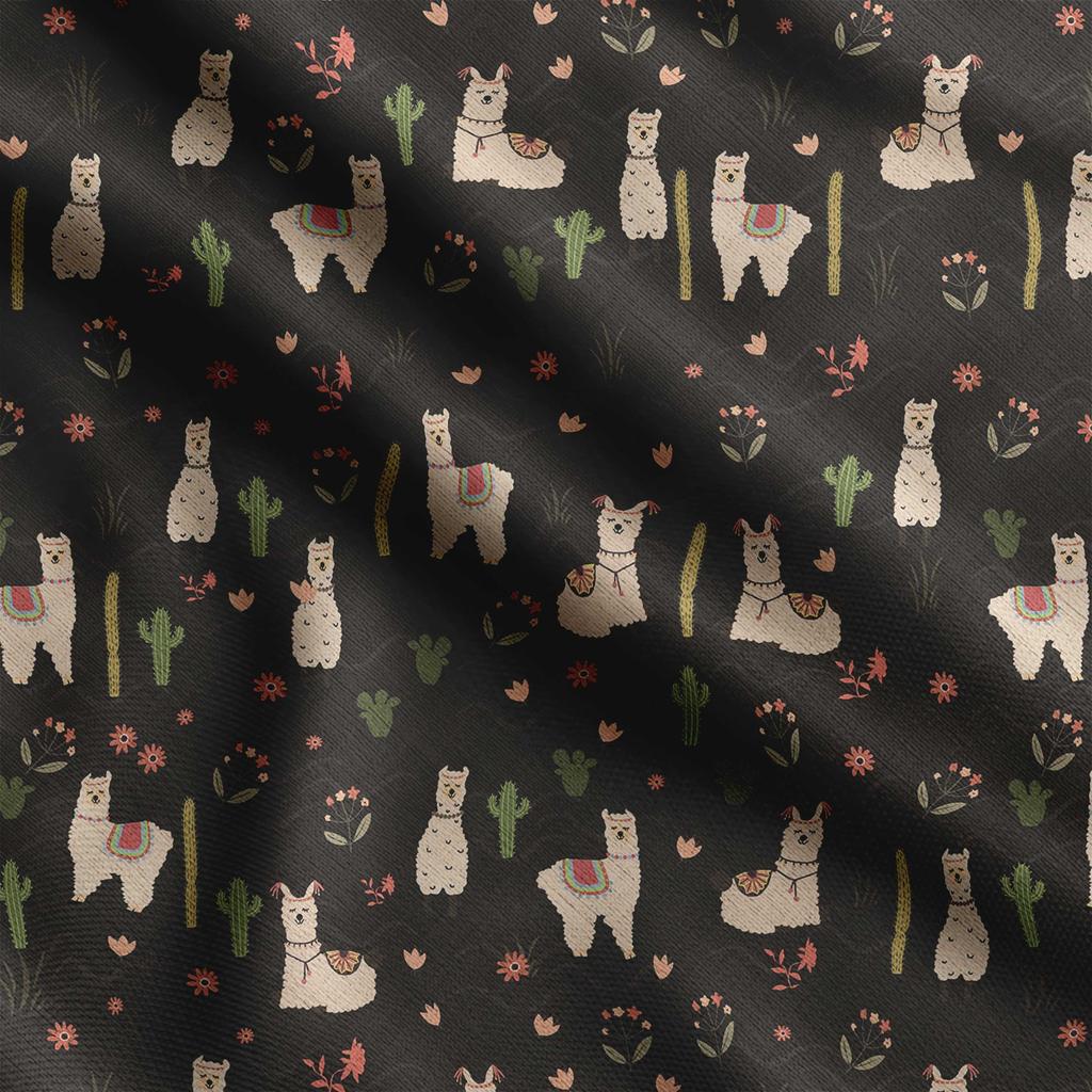 Soimoi Принт ламы альпаки, хлопковый батист, ткань для квилтинга, продаваемая во дворе, хлопчатобумажная ткань средней плотности шириной 42 дюйма, швейные принадлежности, синяя и