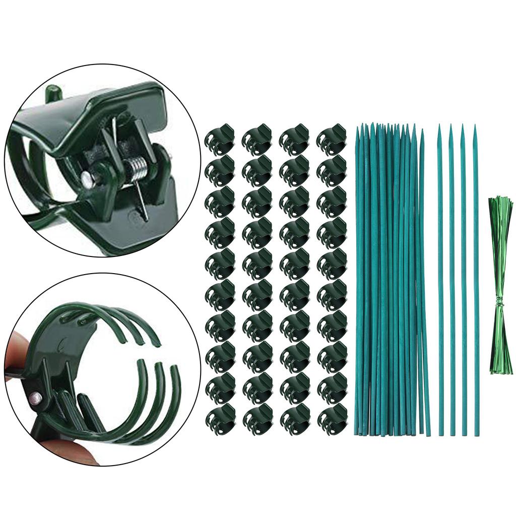 Садовые колышки для растений с зажимом, пластиковые опорные столбики тяжелого типа для вьющихся растений и цветов, регулируемой длины, для использования на открытом воздухе