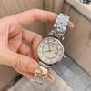 Fashionable Steel Band Inlaid with Diamond British Watch for Women, Simple and Luxurious Style with Calendar Disc Watch