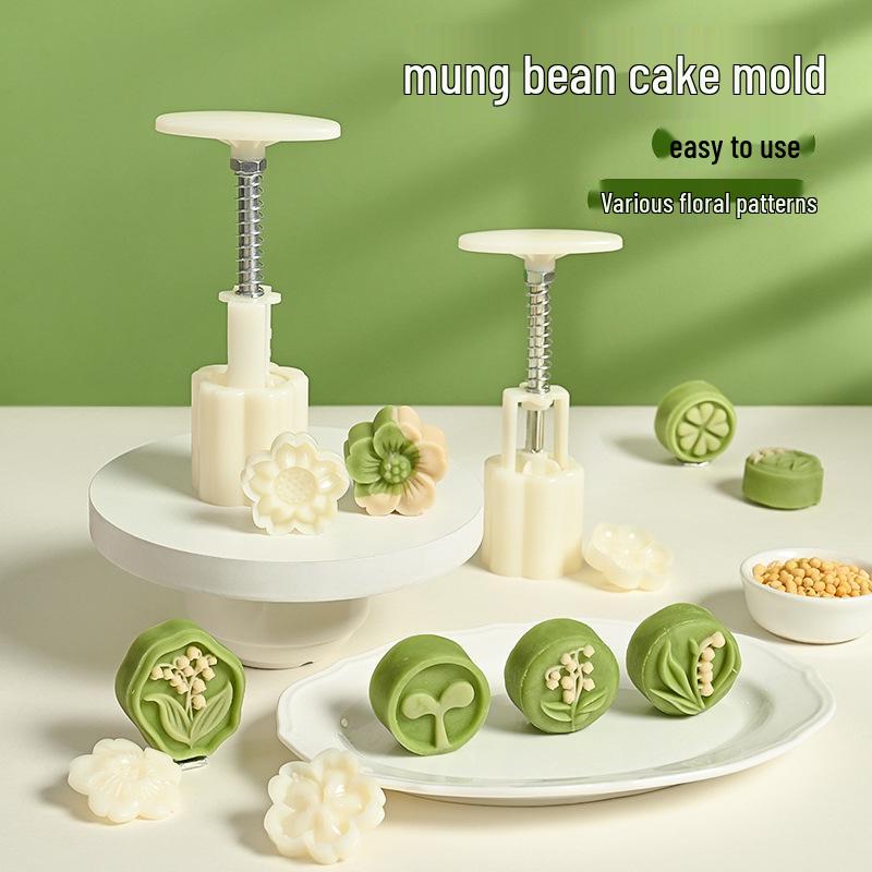 30g/50g Mung Bean Cake Mold 3D Embossing Mooncake Imprinter Pastry Baking Tool