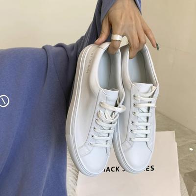 Универсальная базовая пара маленьких белых туфель, женская обувь, весна и осень, лето, новая спортивная и повседневная плоская кожа, тренд