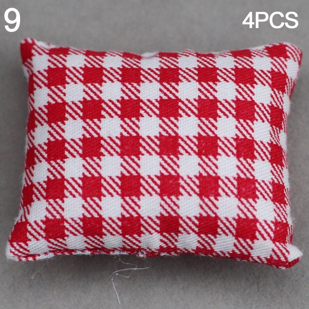 Simulation chair Wooden Table Doll House Decoration Dollhouse Sofa Cushion Table Furniture Toys