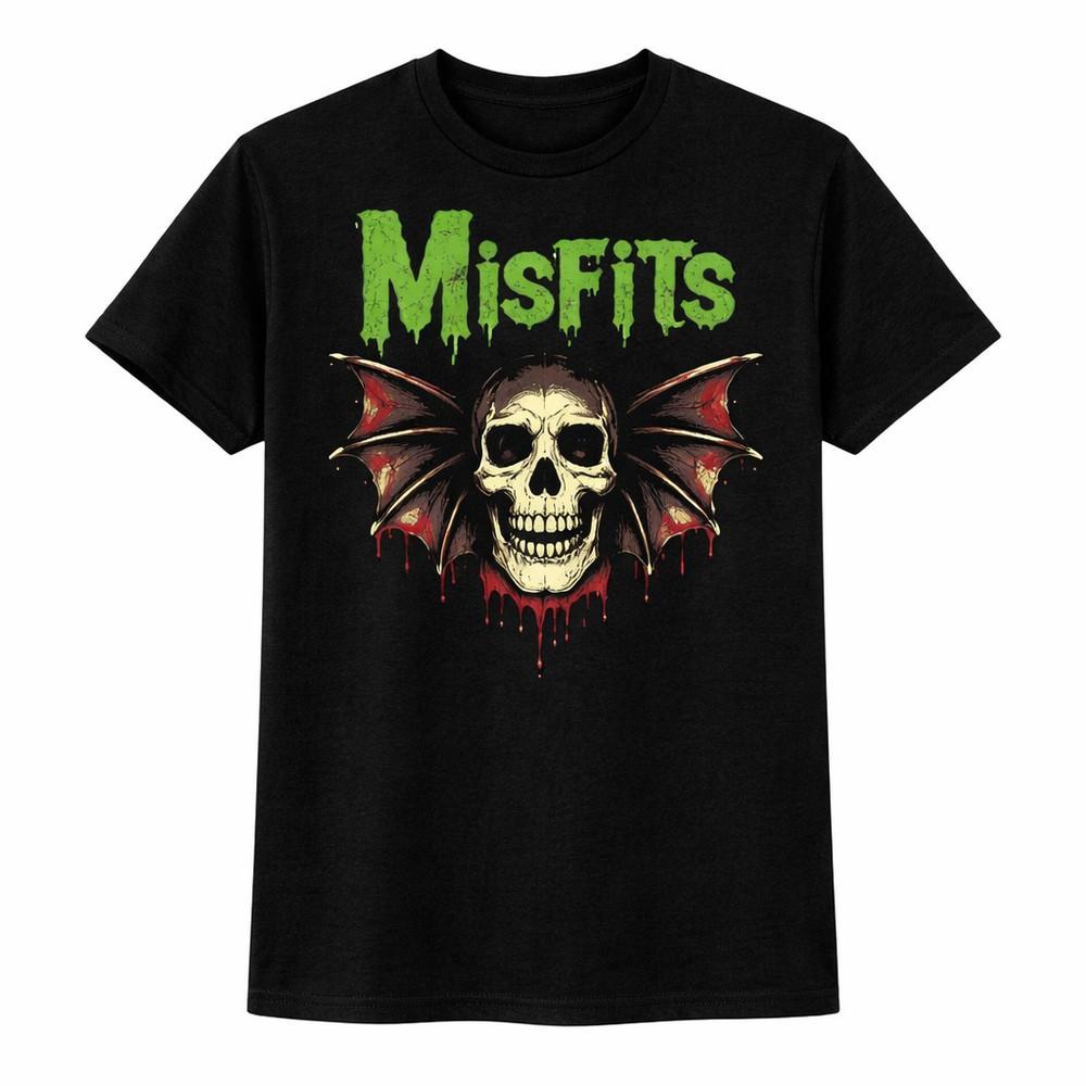 Misfits Skull Bat Wings Black T-shirt