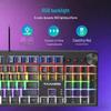 Механическая клавиатура с RGB-подсветкой и игровой набор мыши для офиса и игр