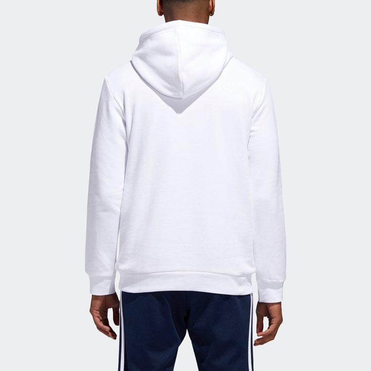 Adidas Originals Trefoil Logo Толстовка с карманом-кенгуру, мужские топы, белые DU7780