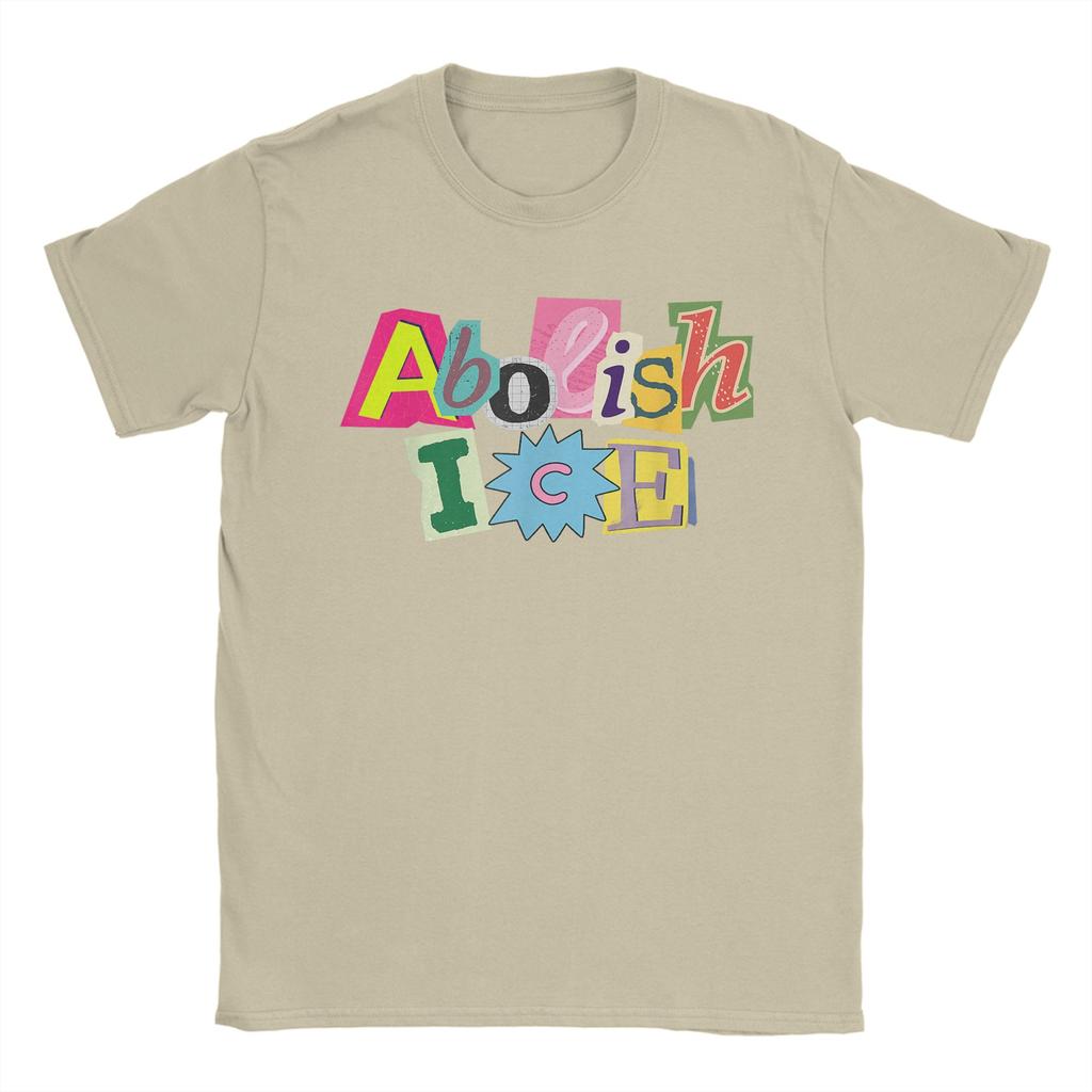 Abolish Ice Colorful T Shirt Summer Fashion T Shirts Couple 100 Cotton Oneck Oversize Tees Short Sleeves Awesome Tops